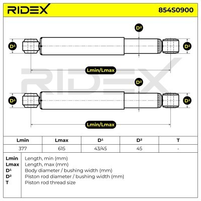 Shock Absorber RIDEX 854S0900 854S0900 - photo 6