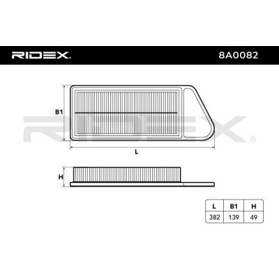 Air Filter RIDEX 8A0082 8A0082 - photo 6