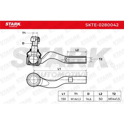 Tie Rod End Stark SKTE-0280042 SKTE-0280042 - photo 4
