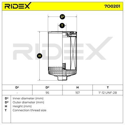 Oil Filter RIDEX 7O0201 7O0201 - photo 6