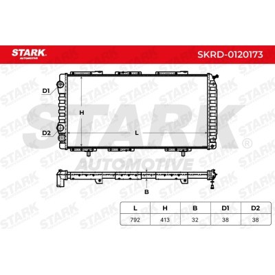 Radiator, Engine Cooling Stark SKRD-0120173 SKRD-0120173 - photo 4