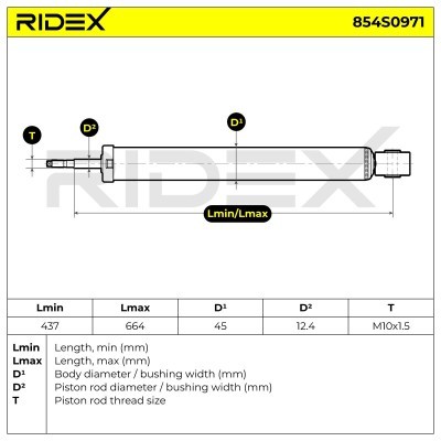 Shock Absorber RIDEX 854S0971 854S0971 - photo 8