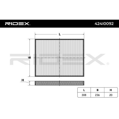 Cabin Air Filter RIDEX 424I0092 424I0092 - photo 2