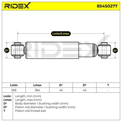 Shock Absorber RIDEX 854S0277 854S0277 - photo 8
