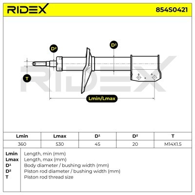 Shock Absorber RIDEX 854S0421 854S0421 - photo 9
