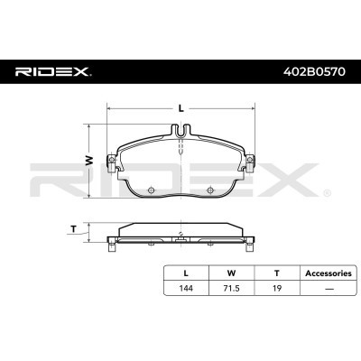 Brake Pads Set RIDEX 402B0570 402B0570 - photo 4