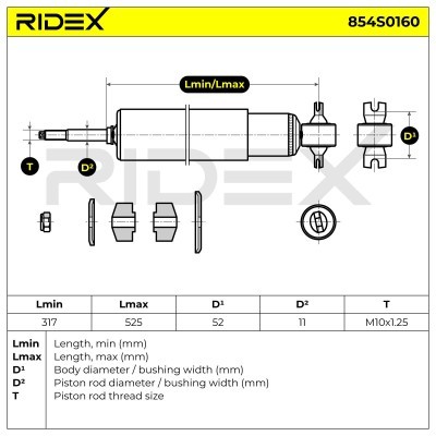 Shock Absorber RIDEX 854S0160 854S0160 - photo 9