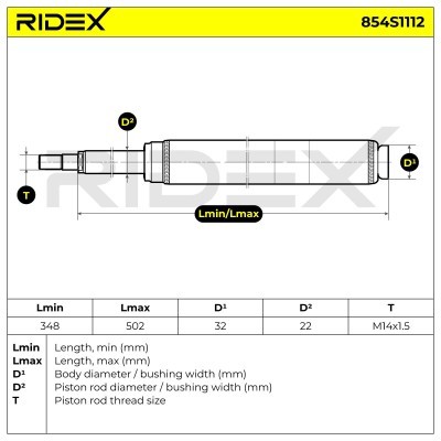 Shock Absorber RIDEX 854S1112 854S1112 - photo 8