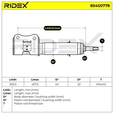 Shock Absorber RIDEX 854S0778 854S0778 - photo 4