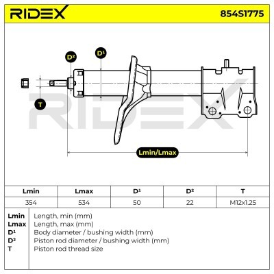 Shock Absorber RIDEX 854S1775 854S1775 - photo 5