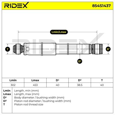 Shock Absorber RIDEX 854S1437 854S1437 - photo 4