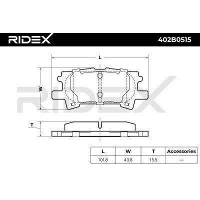 Brake Pads Set RIDEX 402B0515 402B0515 - photo 7