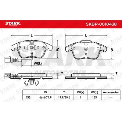 Brake Pads Set Stark SKBP-0010438 SKBP-0010438 - photo 4