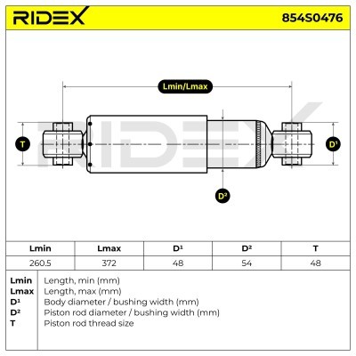Shock Absorber RIDEX 854S0476 854S0476 - photo 8