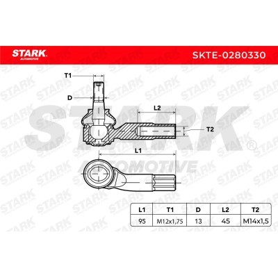 Tie Rod End Stark SKTE-0280330 SKTE-0280330 - photo 5