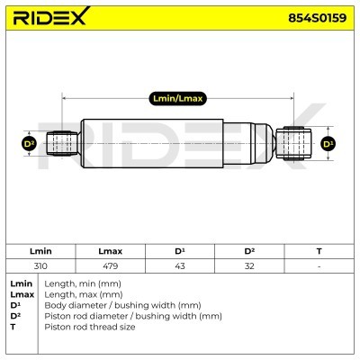 Shock Absorber RIDEX 854S0159 854S0159 - photo 13