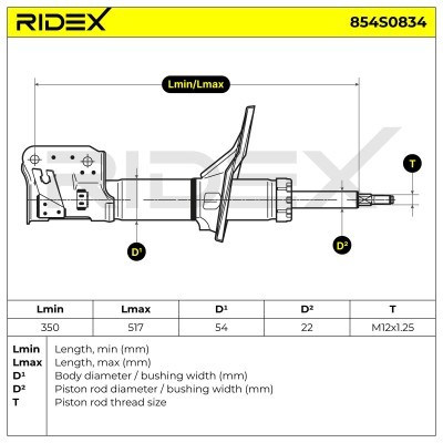 Shock Absorber RIDEX 854S0834 854S0834 - photo 8