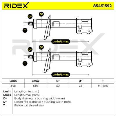 Shock Absorber RIDEX 854S1592 854S1592 - photo 4