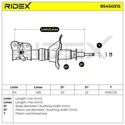 Shock Absorber RIDEX 854S0515 854S0515 - photo 6