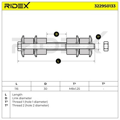 Stabilizer Link RIDEX 3229S0133 3229S0133 - photo 6