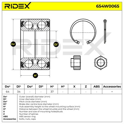 Wheel Bearing RIDEX 654W0065 654W0065 - photo 3