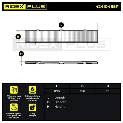 Cabin Air Filter RIDEX 424I0485P 424I0485P - photo 6