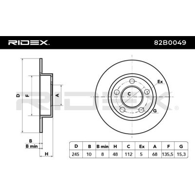 Brake Disc RIDEX 82B0049 82B0049 - photo 4