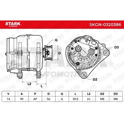 Alternator Stark SKGN-0320386 SKGN-0320386 - photo 5