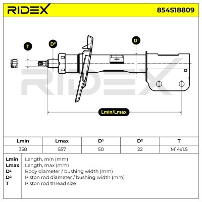 Shock Absorber RIDEX 854S18809 854S18809 - photo 8