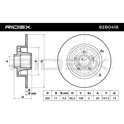 Brake Disc RIDEX 82B0418 82B0418 - photo 3