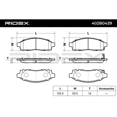 Brake Pads Set RIDEX 402B0439 402B0439 - photo 3
