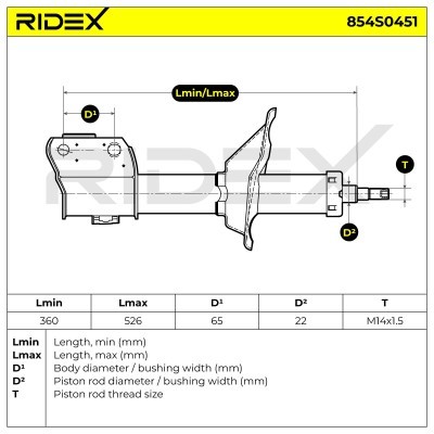 Shock Absorber RIDEX 854S0451 854S0451 - photo 6