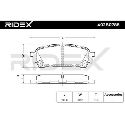 Brake Pads Set RIDEX 402B0788 402B0788 - photo 9
