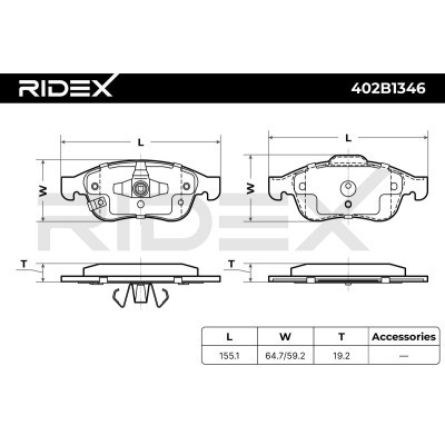 Brake Pads Set RIDEX 402B1346 402B1346 - photo 7