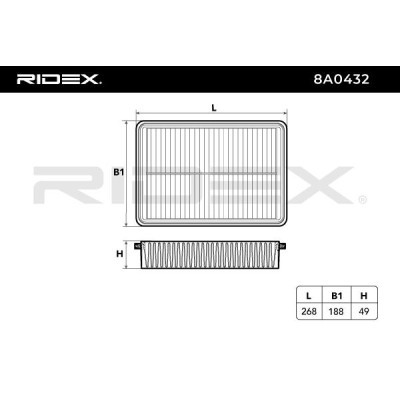 Air Filter RIDEX 8A0432 8A0432 - photo 4
