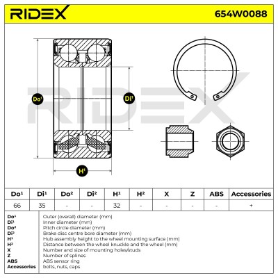 Wheel Bearing RIDEX 654W0088 654W0088 - photo 3