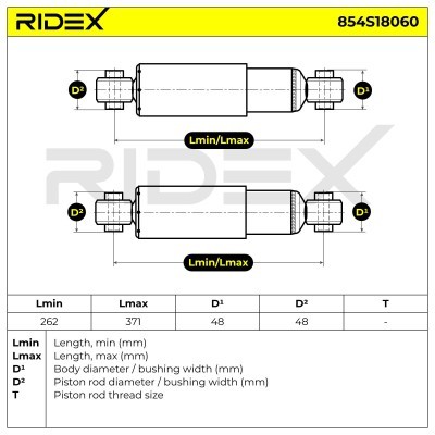 Shock Absorber RIDEX 854S18060 854S18060 - photo 7