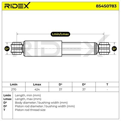 Shock Absorber RIDEX 854S0783 854S0783 - photo 7