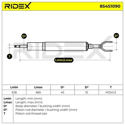 Shock Absorber RIDEX 854S1090 854S1090 - photo 6