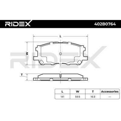 Brake Pads Set RIDEX 402B0764 402B0764 - photo 7
