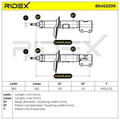 Shock Absorber RIDEX 854S2209 854S2209 - photo 7