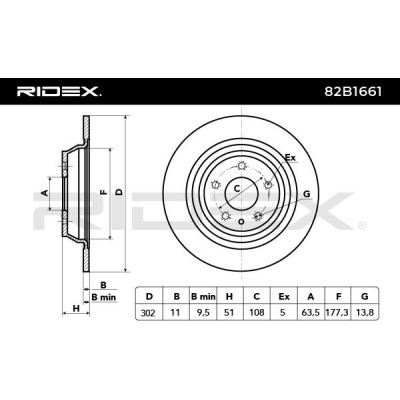 Brake Disc RIDEX 82B1661 82B1661 - photo 5