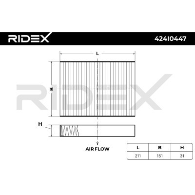 Cabin Air Filter RIDEX 424I0447 424I0447 - photo 6