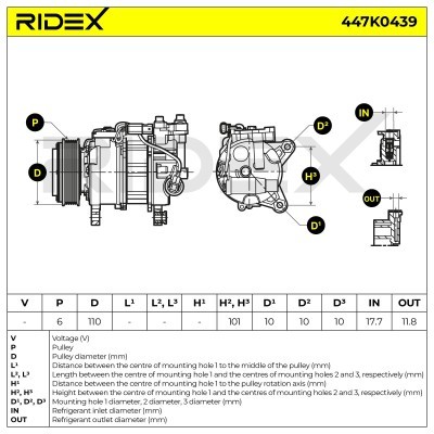 Compressor, Air Conditioning 447K0439 - photo 6
