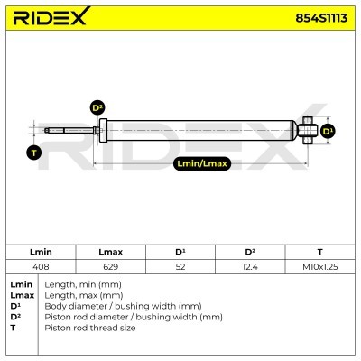 Shock Absorber RIDEX 854S1113 854S1113 - photo 8
