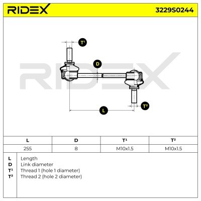 Stabilizer Link RIDEX 3229S0244 3229S0244 - photo 5