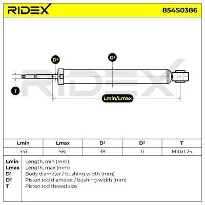 Shock Absorber RIDEX 854S0386 854S0386 - photo 8