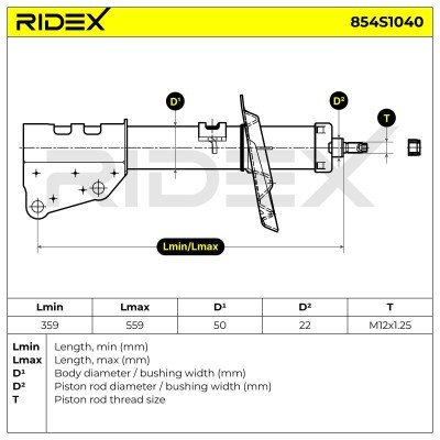 Shock Absorber RIDEX 854S1040 854S1040 - photo 5