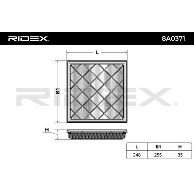 Air Filter RIDEX 8A0371 8A0371 - photo 3