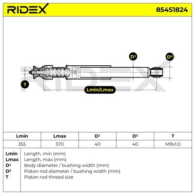 Shock Absorber RIDEX 854S1824 854S1824 - photo 5